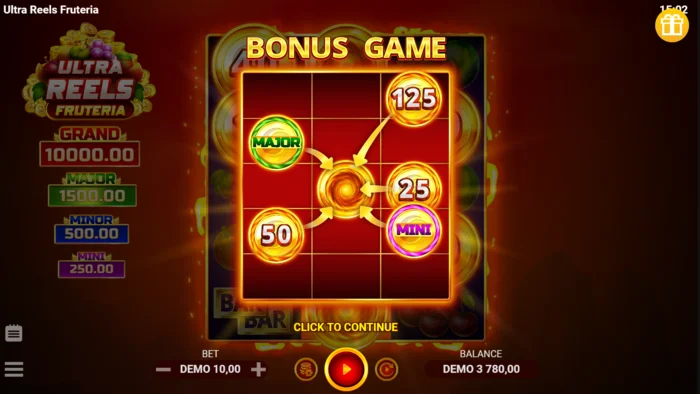 Ultra Reels Fruteria – spuštění místnosti Hold and Win
